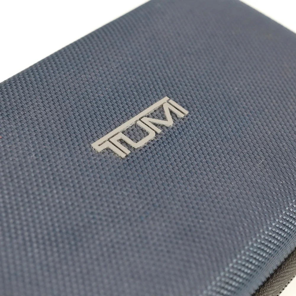 Tumi Amenity Kit Case Navy Blue Hard Shell Travel Organizer Delta Airlines Pouch